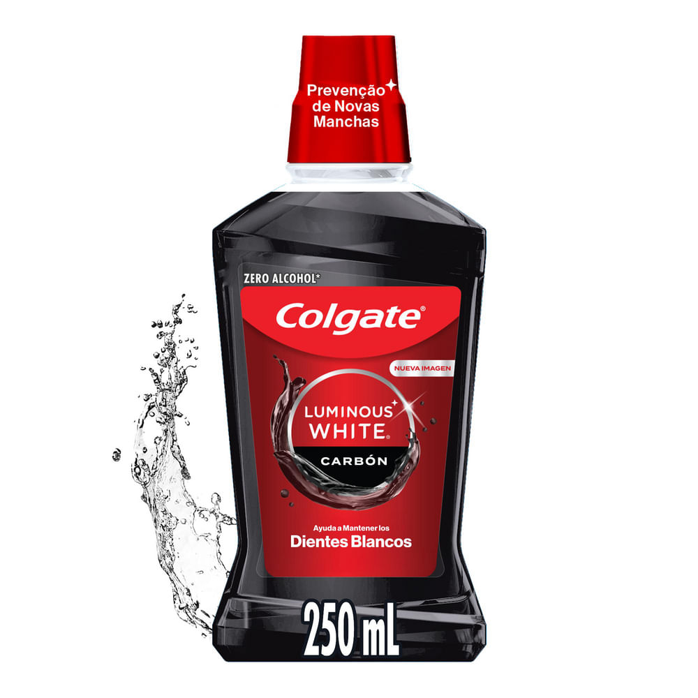 Enjuague Bucal Colgate Luminous White Carbon X 250 Ml