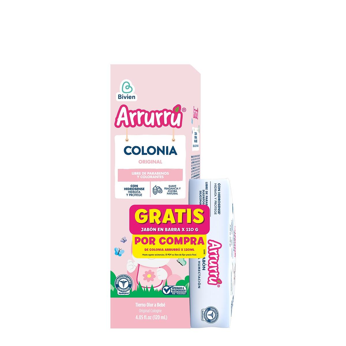 Colonia Arrurru Rosada X 120 Ml Gratis Jabon Barra Arrurru