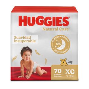 Panal Huggies Natural Care Talla Xg/4 X 70 Und