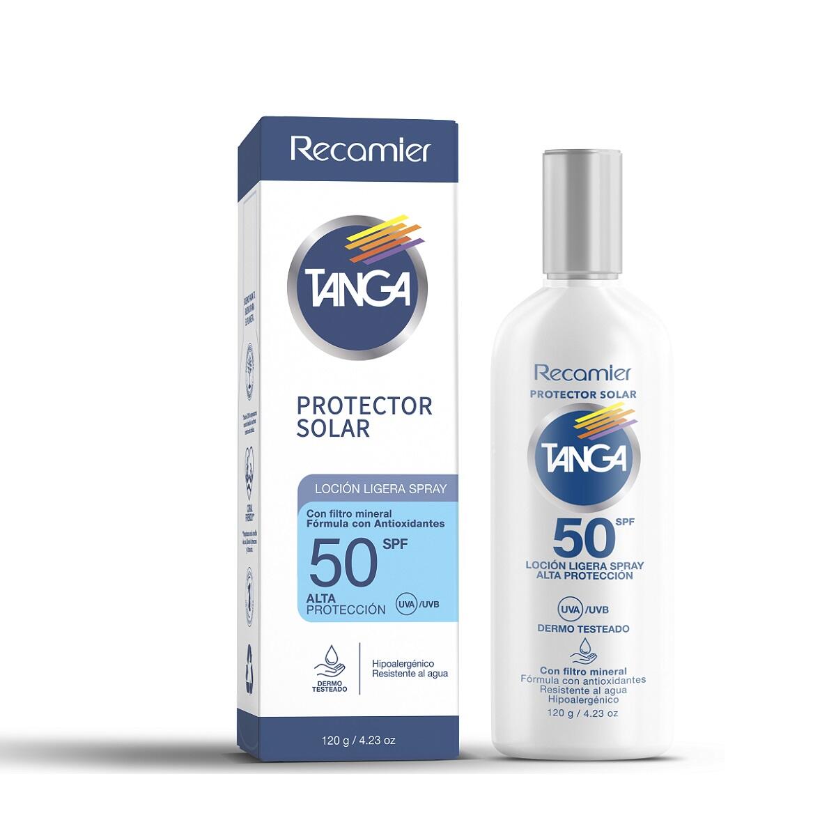 Protector Solar Tanga Spf 50 Locion Ligera Spray X 120 Ml