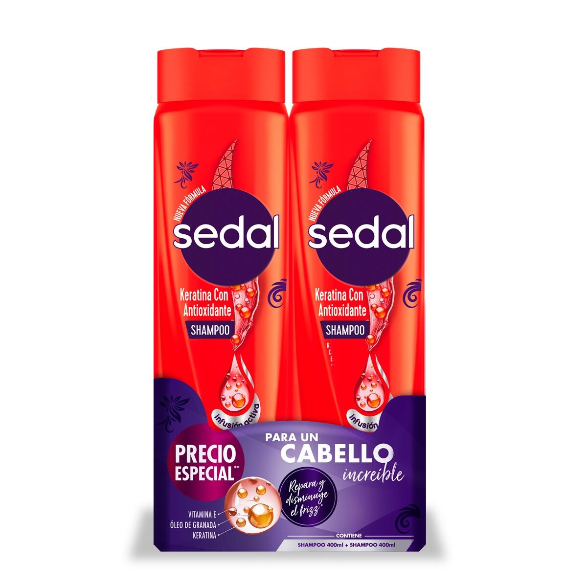 Shampoo Sedal Keratina X 400 Ml X 2 Und Precio Especial