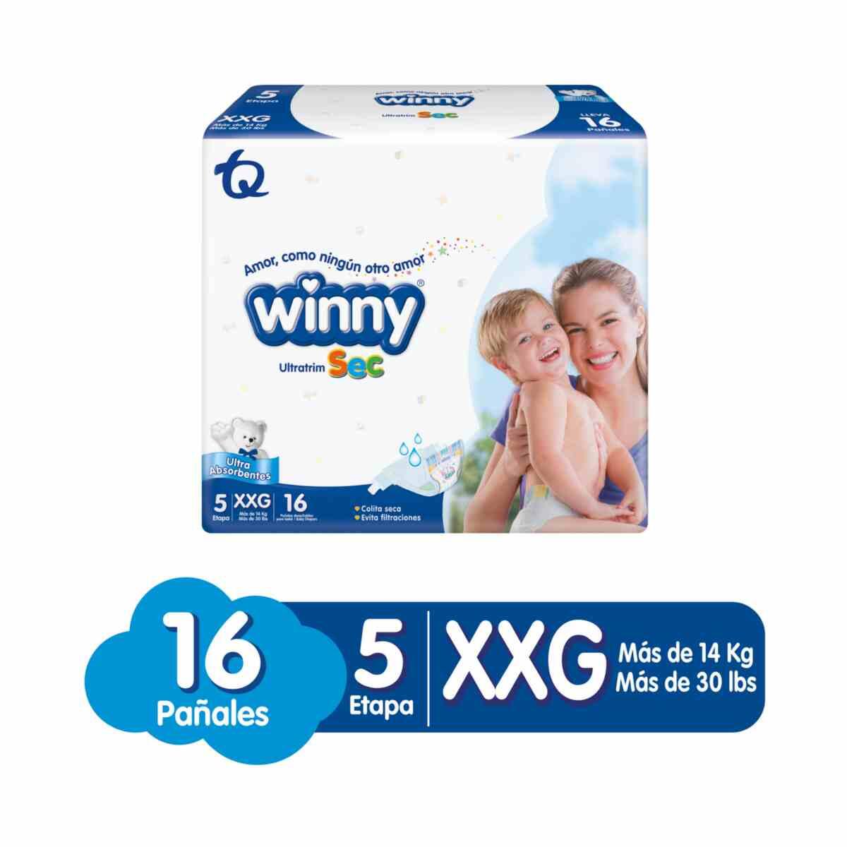 Panal Winny Ultratrim Sec Talla Xxg/5 X 16 Und