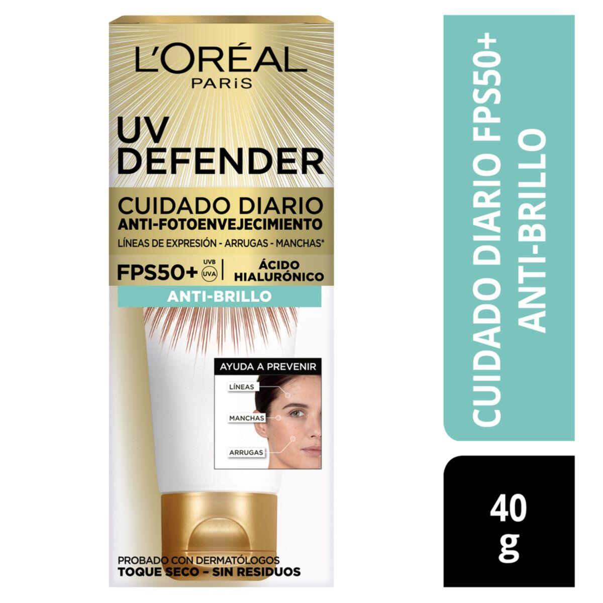 Protector Solar Loreal Paris Uv Defender Anti-brillo Spf 50 X 40 Gr
