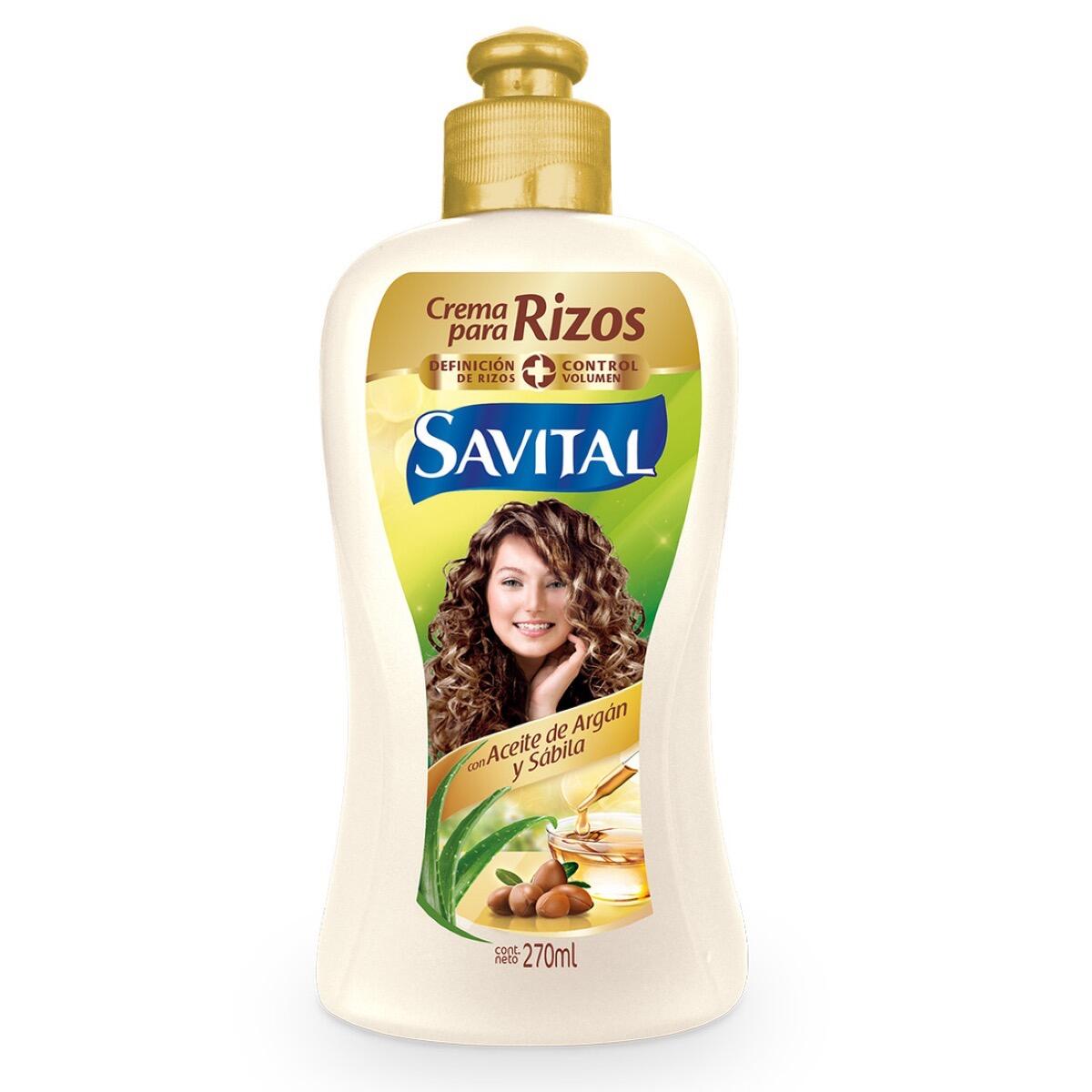 Crema Peinar Savital Rizos Con Aceite De Argan X 270 Ml