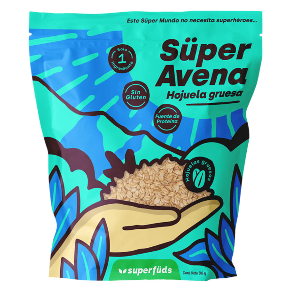 Super Avena Hojuela Gruesa Bolsa X 500 Gr