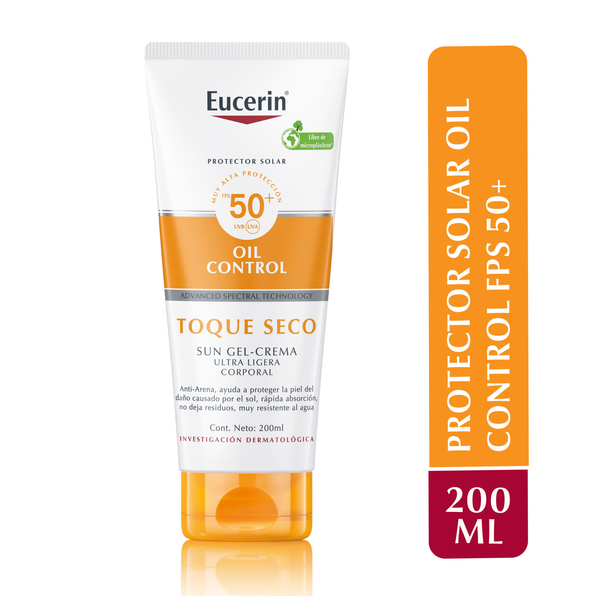 Protector Solar Eucerin Corporal Sun Toque Seco Oil Control Fps 50+ X 200 Ml