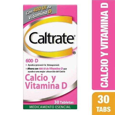 Caltrate Calcio/vitamina D 600mg/400ui X 30 Tabl