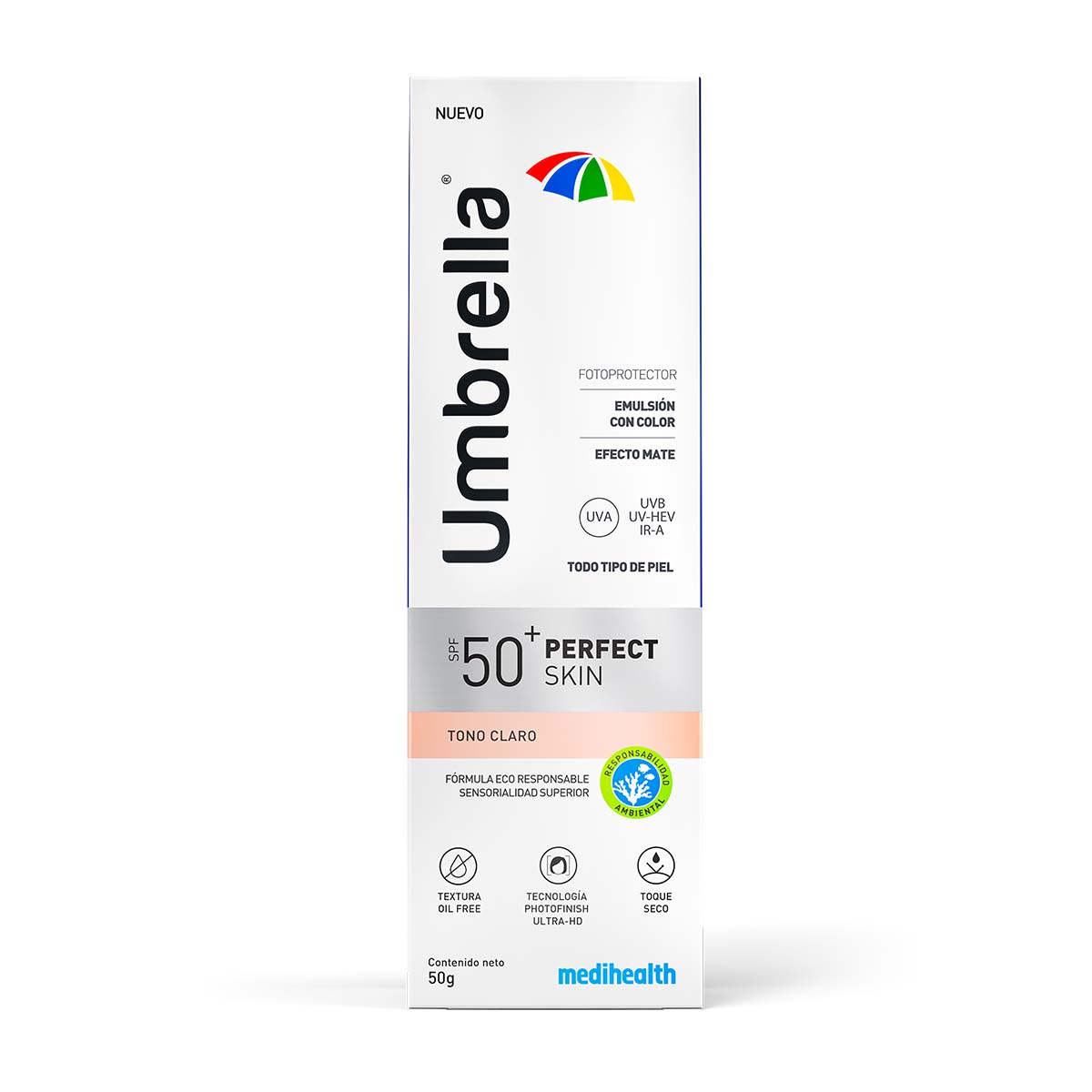 Protector Solar Umbrella Perfect Skin Spf 50+ Tono Claro X 50 Gr