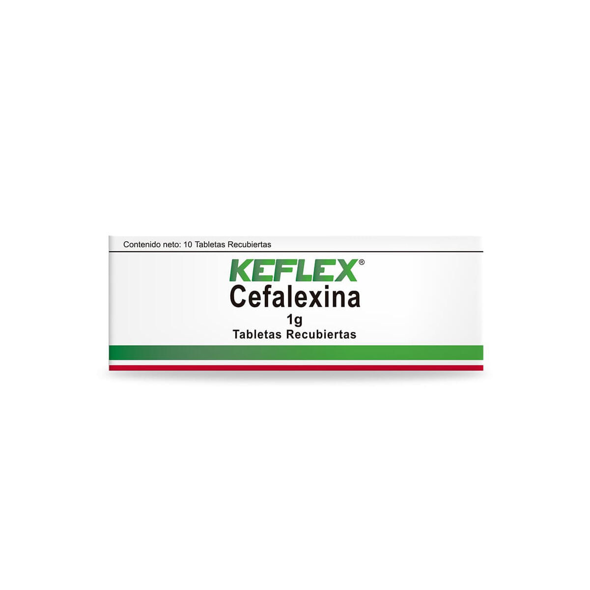 Keflex Cefalexina 1 Gr  X 10 Tabl