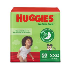 Panal Huggies Active Sec Talla Xxg/5 X 50 Und