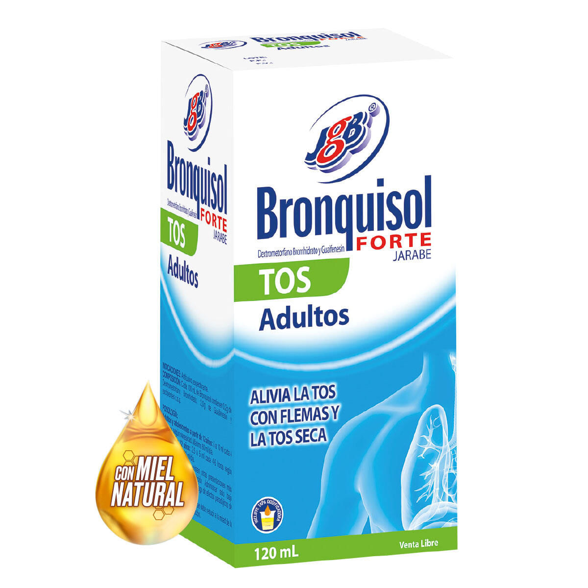 Bronquisol Tos Forte Adulto Dextrometorfano/guaifenesina X 120 Ml