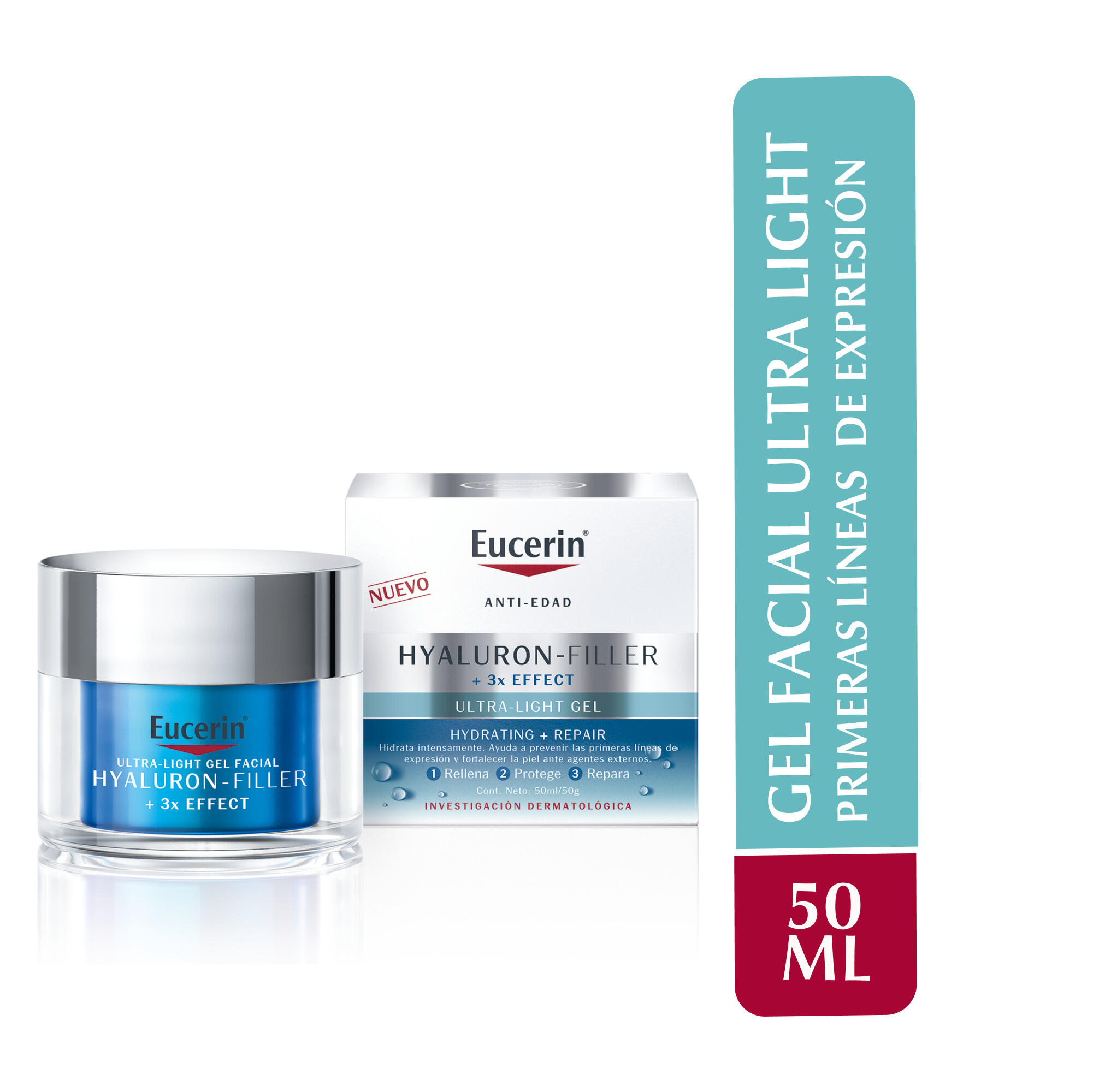 Gel Facial Eucerin Hyaluron-filler Ultra Light X 50 Ml