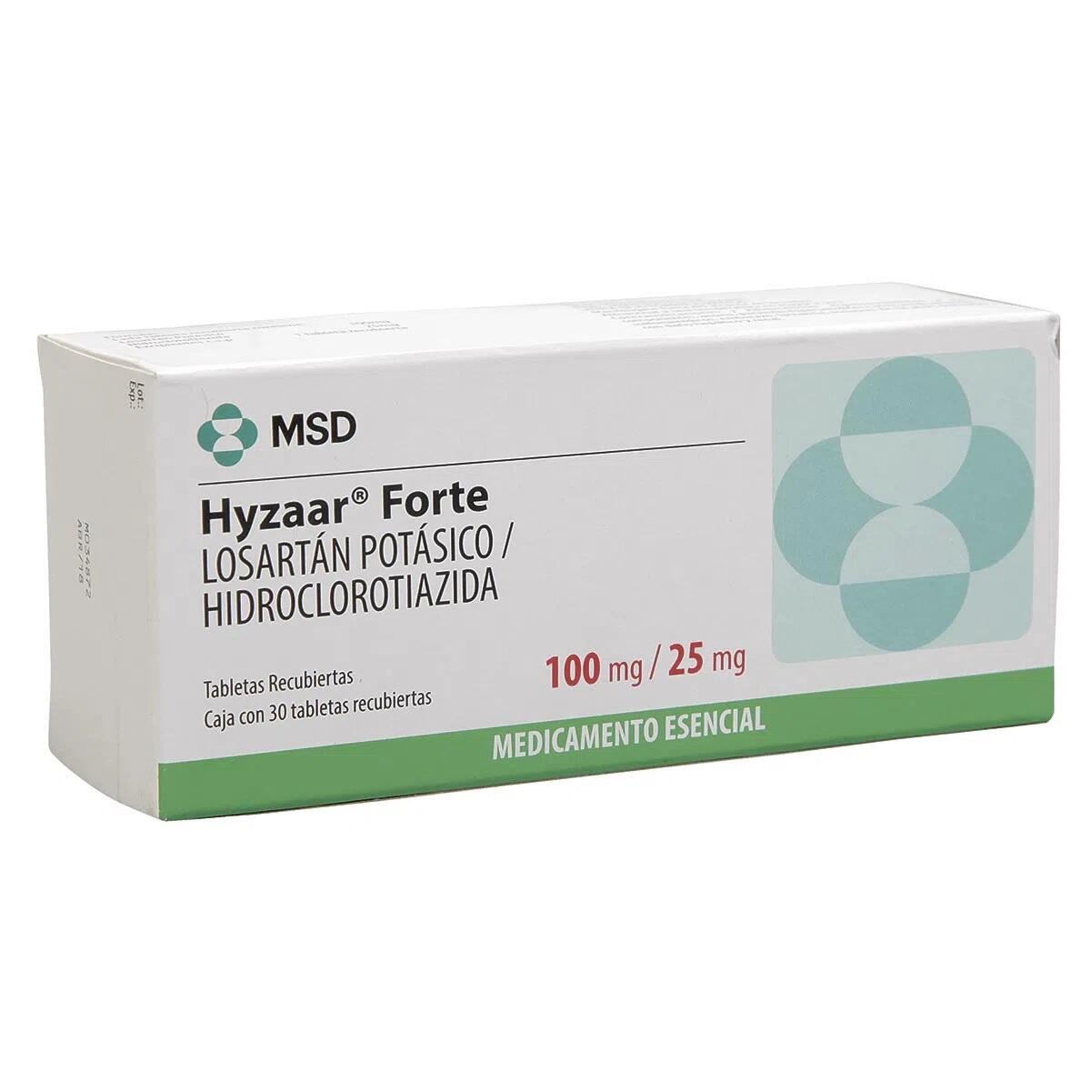 Hyzaar Forte Losartan/hidroclorotiazida 100/25 Mg X 30 Tabl