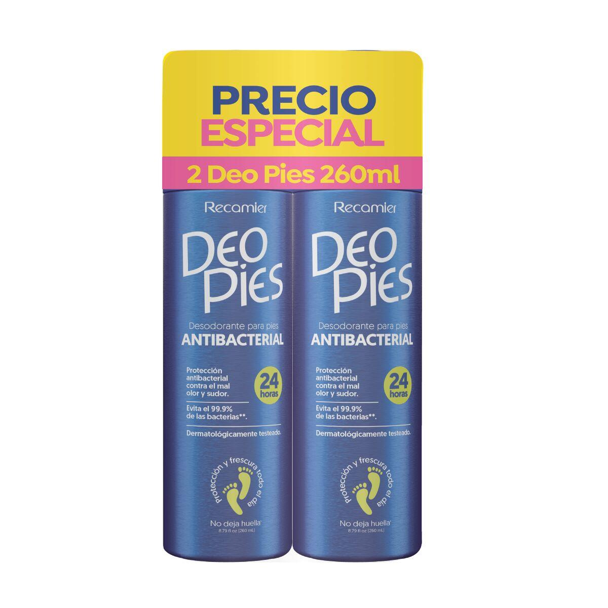 Deo Pies Spray Antibacterial X 260 Ml X 2 Und Precio Especial