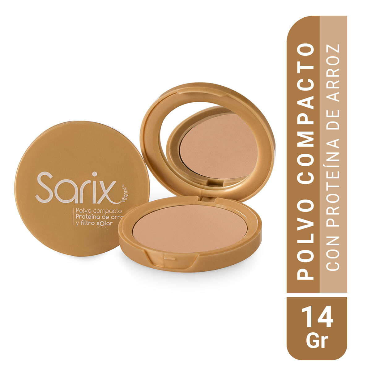Polvo Compacto Sarix N 3 Con Proteina De Arroz X 14 Gr