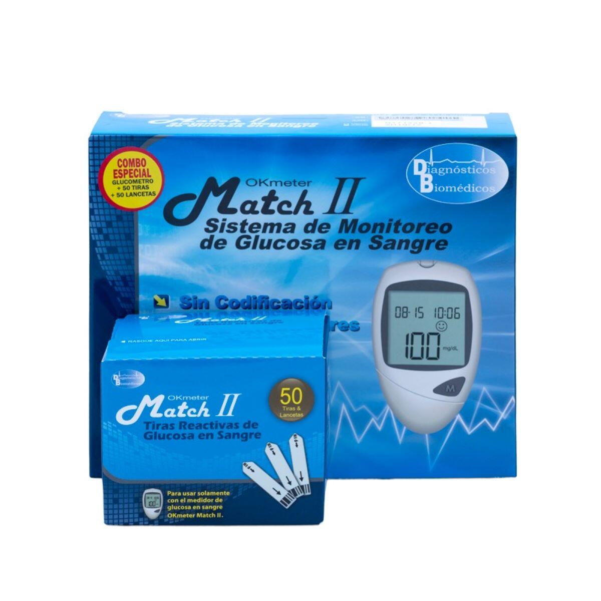 Glucometro Match Ii + 50 Tiras + 50 Lancetas Precio Especial