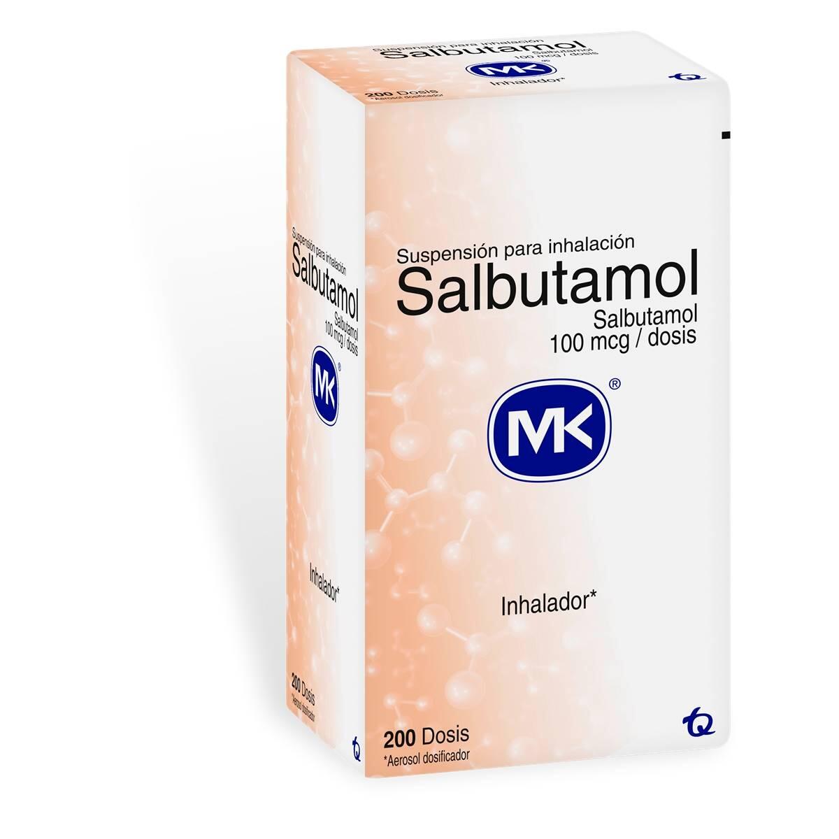 Salbutamol 100 Mcg Inhalador X 200 Dosis