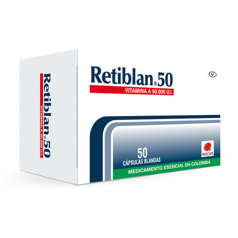 Retiblan 50 Vitamina A 50.000 Ui X 50 Cap