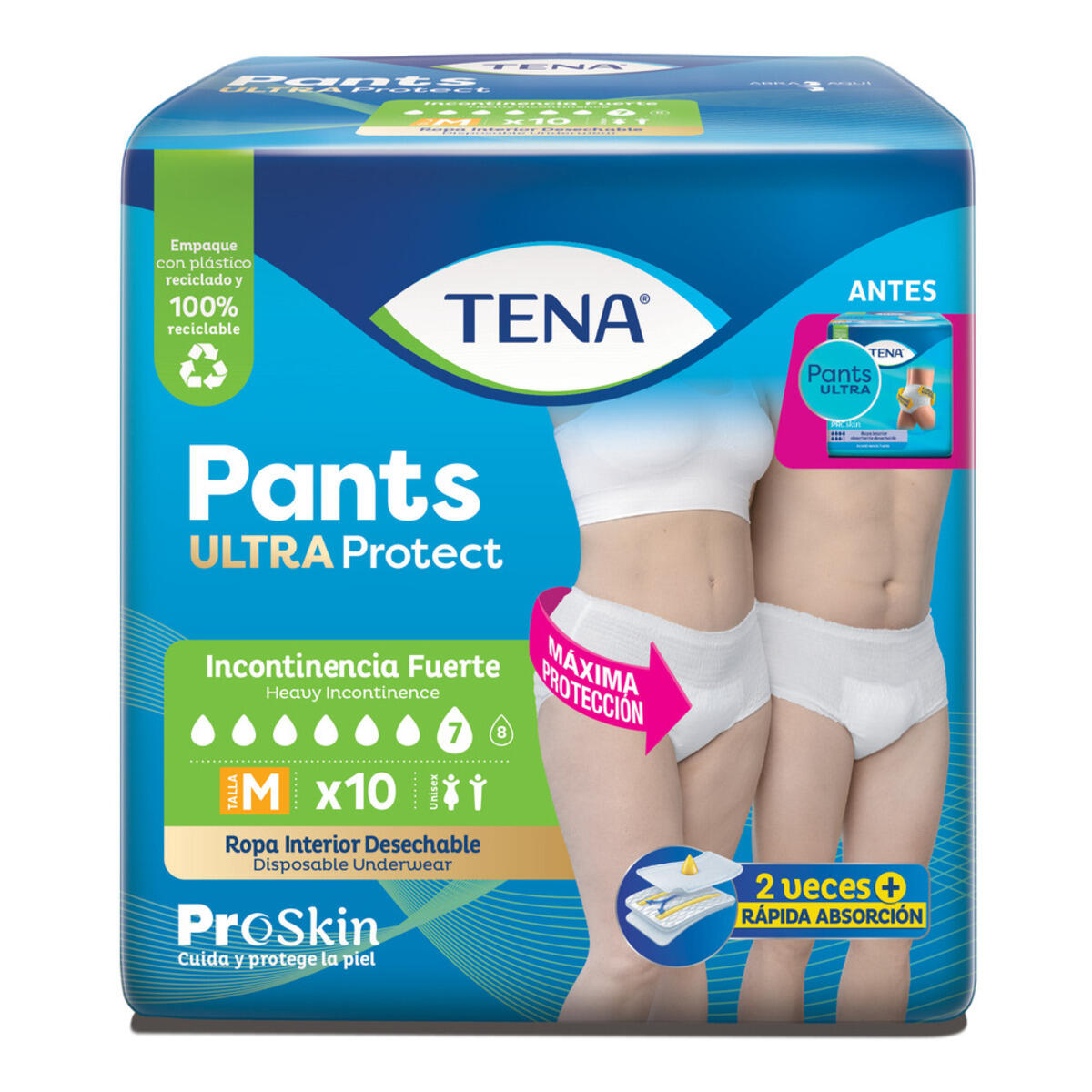 Tena Pants Ultra Talla M X 10 Und