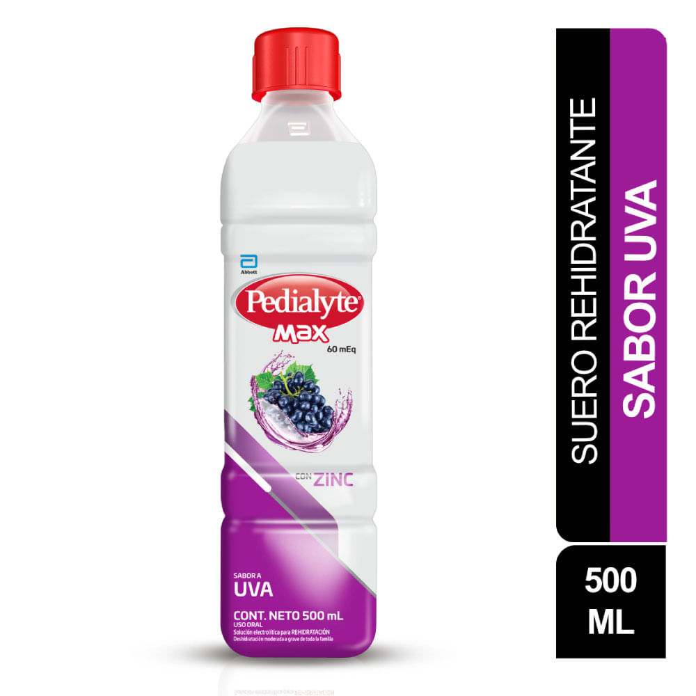 Pedialyte Max 60 Uva X 500 Ml