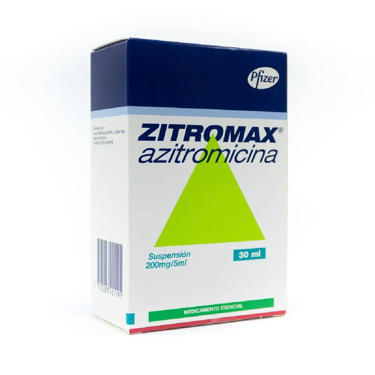 Zitromax Azitromicina 200 Mg/5 Ml Polvo Para Preparar X 30 Ml