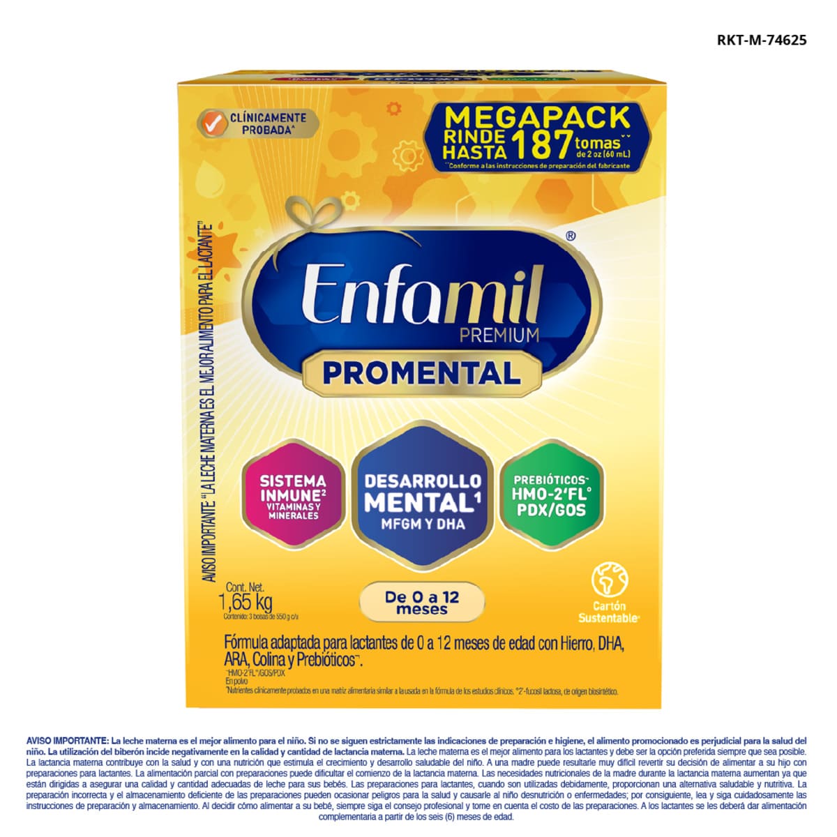 Formula Infantil Enfamil Premium Promental Etapa 1 X 1650 Gr