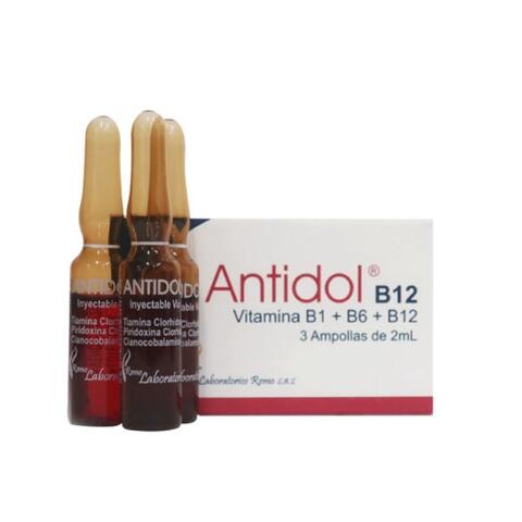 Antidol B12 Tiamina/piridoxina/cianocobalamina X 3 Amp