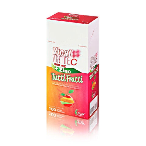 Vical Vitamina C + Zinc Tutti Fruti X 100 Tabl Masticable