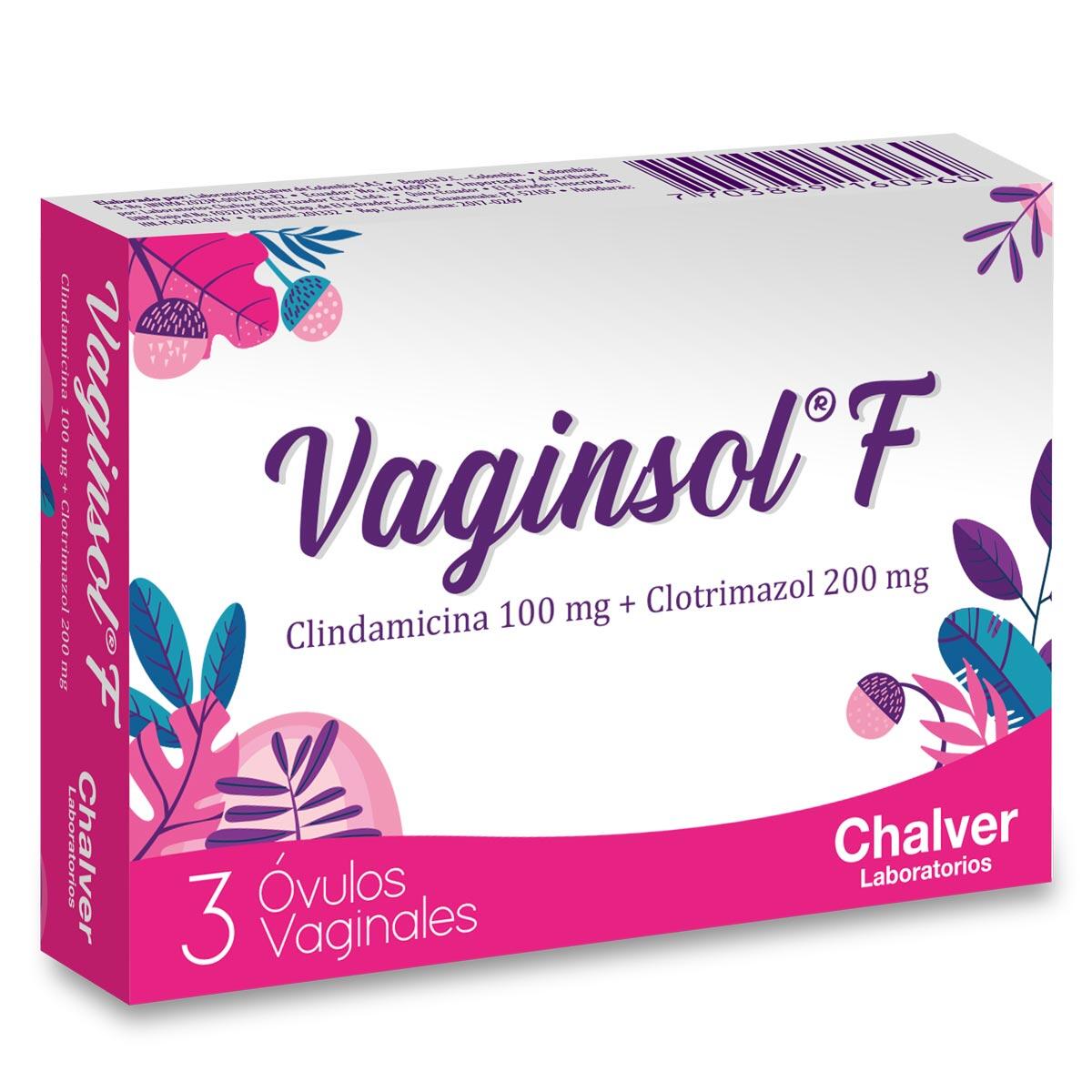 Vaginsol F Clotrimazol/clindamicina 200/100 Mg X 3 Ovulos