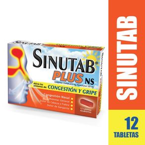 Sinutab Plus Ns Acetaminofen/fenilefrina X 12 Tabl
