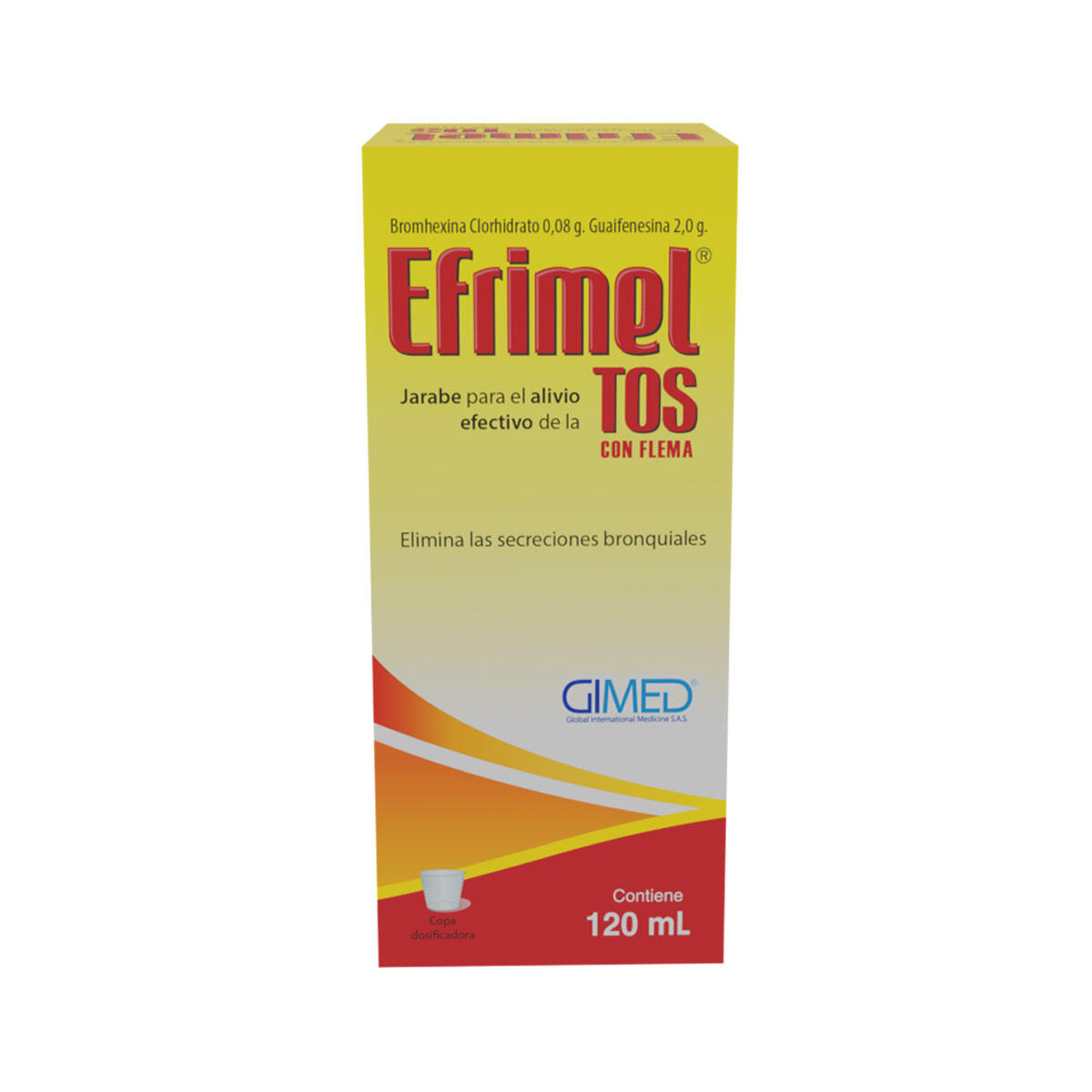 Efrimel Tos Adulto Bromhexina/guayacolato Jarabe X 120 Ml