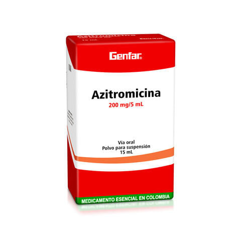 Azitromicina 200 Mg/5 Ml Polvo Para Preparar X 15 Ml