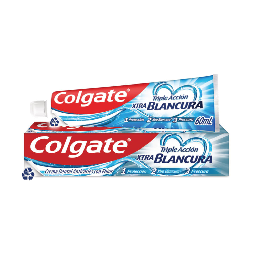 Crema Dental Colgate Triple Accion X 60 Ml Extra Blancura