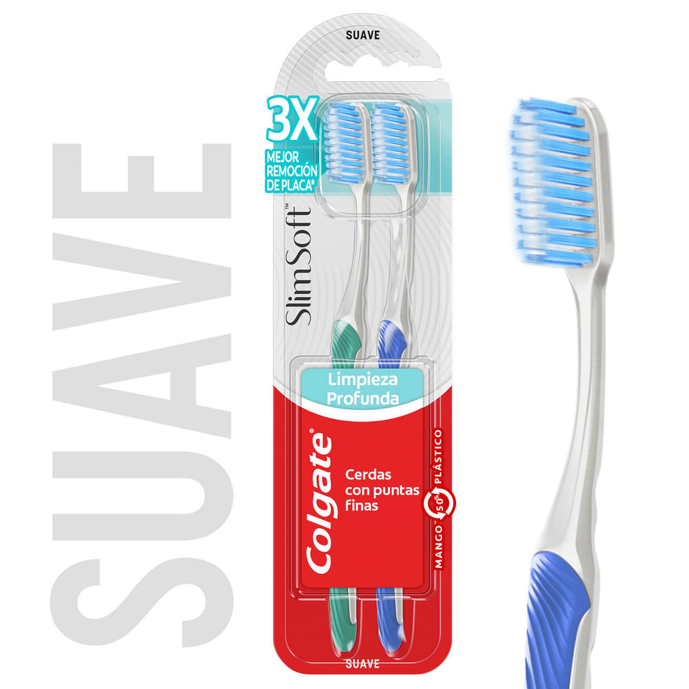 Cepillo Dental Colgate Slim Soft Suave X 2 Und