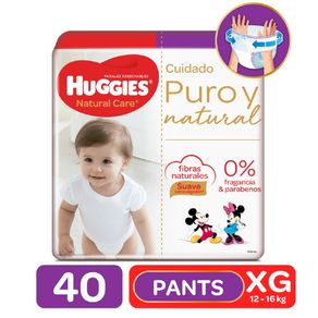 Panal Huggies Natural Care Pants Talla Xg Pqte X 40 Unidades
