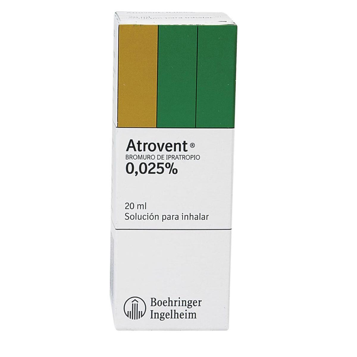 Atrovent Bromuro Ipratropio 0.25 Mg Solucion Inhalador X 20 Ml
