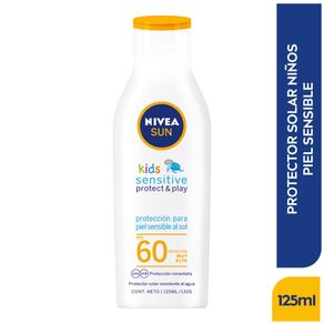 Protector Solar Nivea Sun Kids Pure Y Sensitive Spf 60 X 125 Ml
