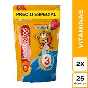 Redoxitos Total Naranja Dos Bolsas X 25 Gomas Precio Especial