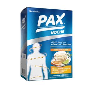 Pax Noche Panela Limon Acetaminofen Fenilefrina/clorfeniramina X 6 Sobres