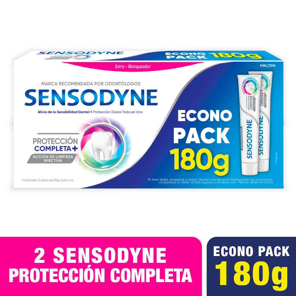 Crema Dental Sensodyne Proteccion Completa+ Econopack X 180 Gr