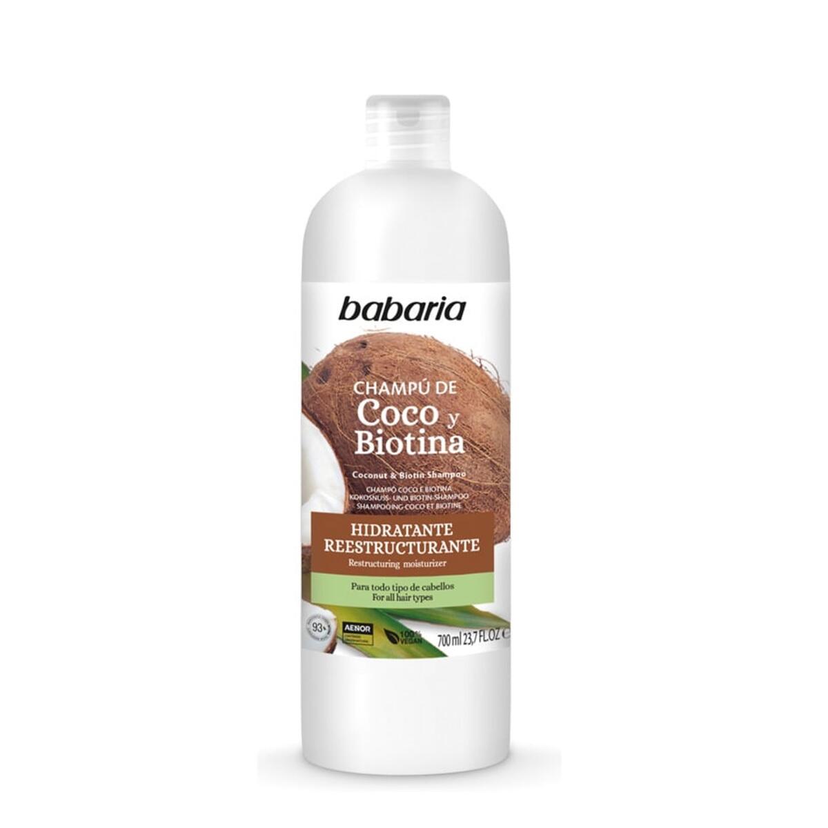 Shampoo De Coco Y Biotina Babaria X 700 Ml