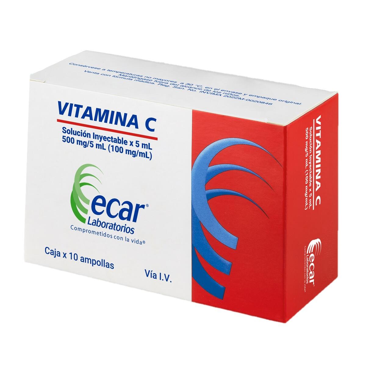 Vitamina C 500 Mg/5 Ml X 10 Amp