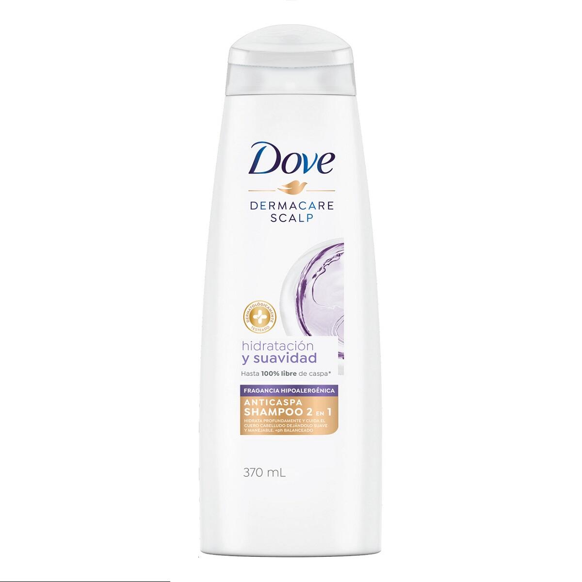 Shampoo Dove Anticaspa Hidratacion Y Suavidad X 370 Ml