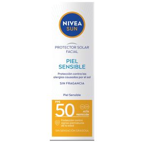 Protector Solar Nivea Sun Piel Sensible Fpf 50 X 50 Ml
