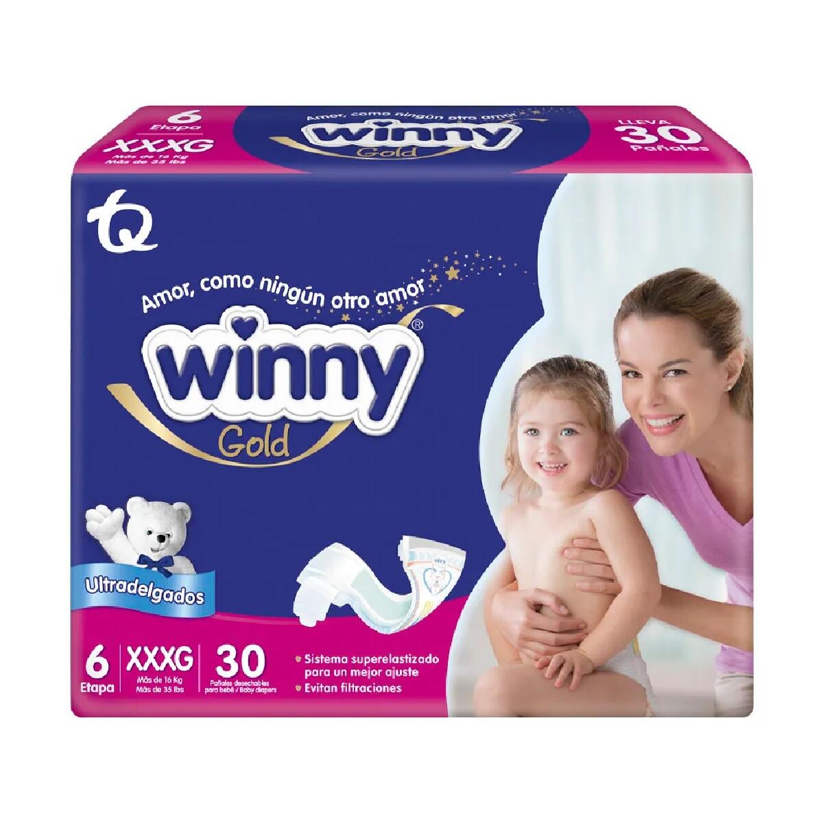 Panal Winny Gold Talla Xxxg/6 X 30 Und