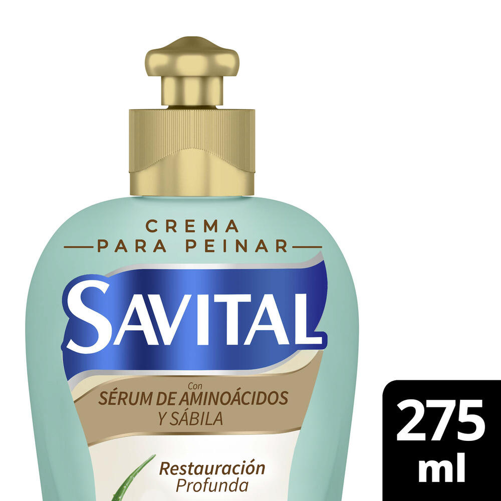 Crema Peinar Savital Serum De Aminiacidos Y Sabila X 275 Ml