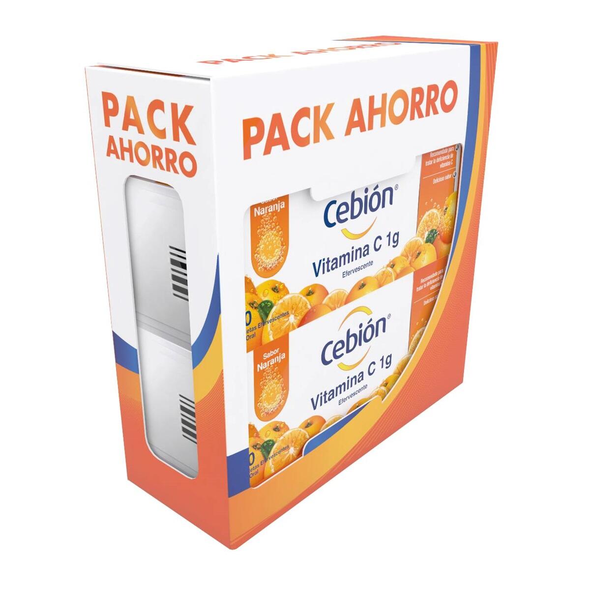 Cebion Vitamina C 1 G Efervescente Naranja X 10 Tabl X 2 Und Pack Ahorro
