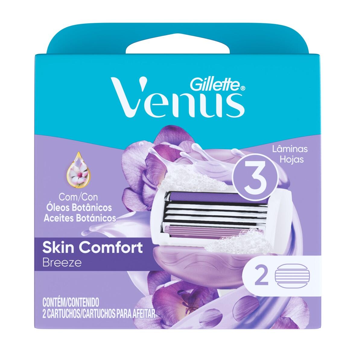 Repuesto Maquina Afeitar Gillette Venus Skin Comfort Breeze X 2 Und