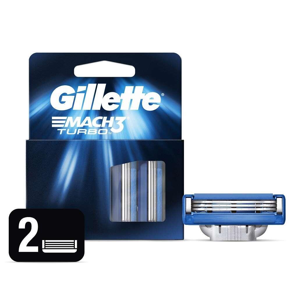 Repuesto Maquina Afeitar Gillette Mach 3 Turbo X 2 Cartuchos