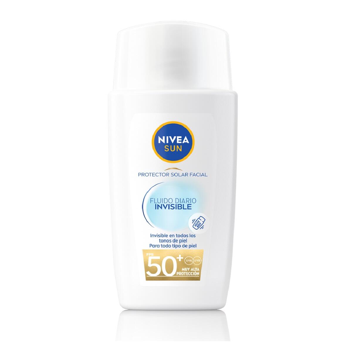 Protector Solar Nivea Sun Facial Fluido Diario Invisible Spf 50+ X 40  Ml